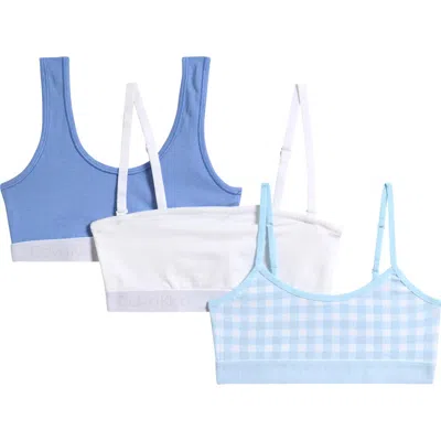 Calvin Klein Kids' Assorted 3-pack Stretch Cotton Bralettes In Multi
