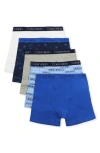 Calvin Klein Kids' Assorted 5-pack Boxer Briefs In Blue