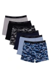 Calvin Klein Kids' Assorted 6-pack Boxer Briefs In Tech Camo