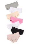 Calvin Klein Kids' Assorted 7-pack Hipster Briefs In Pink