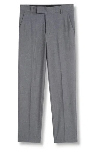Calvin Klein Kids' Bi-stretch Trousers In Oxford Grey Heather