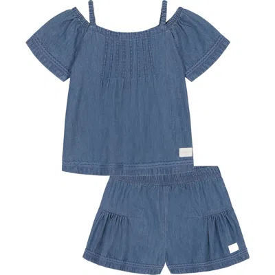 Calvin Klein Kids' Chambray Top & Shorts Set In Denim