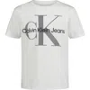 Calvin Klein Big Boys Core Monologo Short Sleeve T-shirt In White