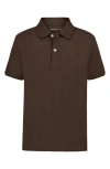 Calvin Klein Kids' Cotton Knit Polo In Brown
