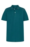 Calvin Klein Kids' Cotton Knit Polo In Green