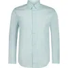 Calvin Klein Boy's Poplin Shirt In Light Aqua
