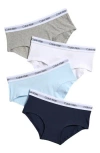 Calvin Klein Kids' Four-pack Hipster Panties In Multi