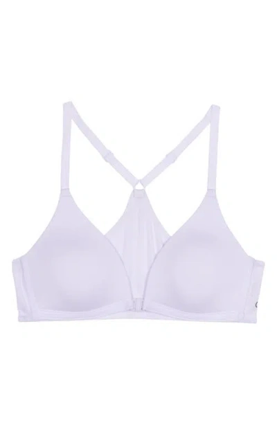 Calvin Klein Kids' Front Clasp Racerback Bra In White