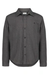 Calvin Klein Kids' Knit Button-up Shirt In Gray