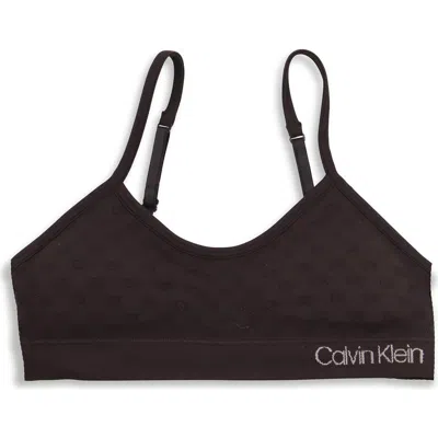 Calvin Klein Kids' Leopard Spot Bralette In Burgundy