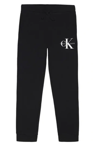 Calvin Klein Kids' Old School Joggers In Black
