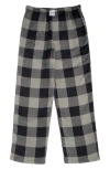 Calvin Klein Kids' Plaid Pajama Pants In Black