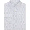 Calvin Klein Kids' Printed Long Sleeve Button-up Shirt In Blue