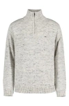 Calvin Klein Kids' Space Dye Quarter Zip Pullover In White