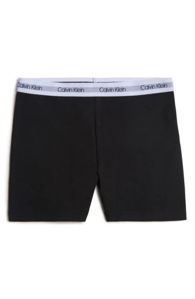 Calvin Klein Kids' Stretch Cotton Boxers In Black