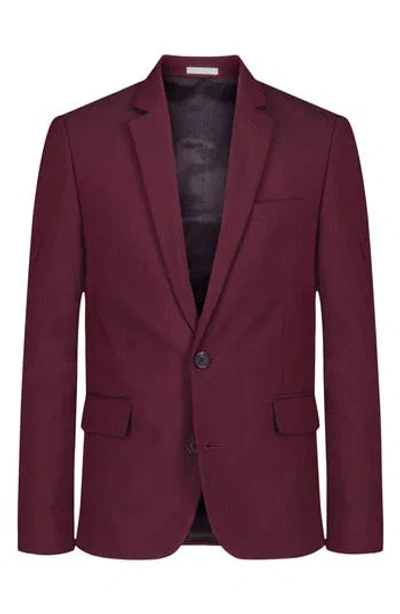 Calvin Klein Kids' Textured Stretch Two-button Sport Coat In Burgundy