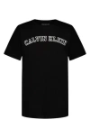 Calvin Klein Kids' Varsity Logo T-shirt In Black