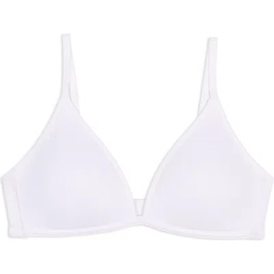 Calvin Klein Kids' Wireless Stretch Cotton T-shirt Bra In White