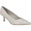 Calvin Klein Kierra Pointed Toe Pump In Grey Patent