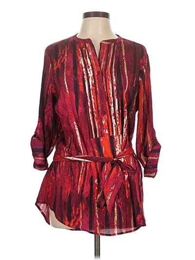 Pre-owned Calvin Klein Kimono In Burgundy