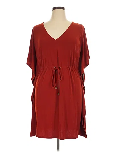 Pre-owned Calvin Klein Kimono In Burgundy