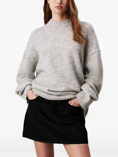 Calvin Klein Knitted Jumper In Gray