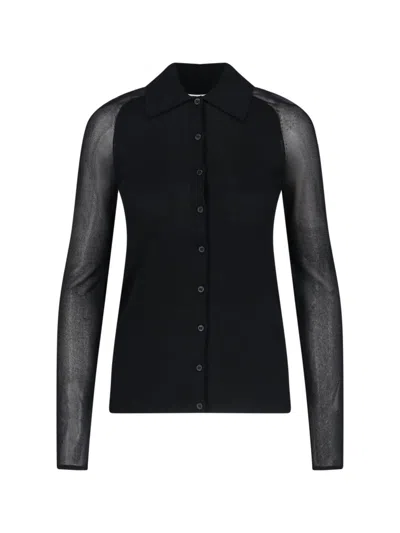 Calvin Klein Knitted Shirt In Black