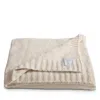 Calvin Klein Knitted Wool Blend Reversible Throw Blanket In Natural