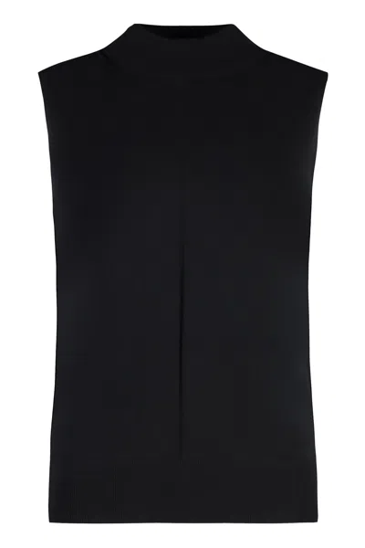 Calvin Klein Knitted Waistcoat In Black