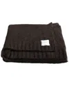 Calvin Klein Knitted Wool Blend Reversible Throw Blanket