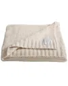 Calvin Klein Knitted Wool Blend Reversible Throw Blanket
