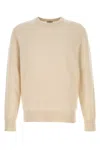 Calvin Klein Ivory Cashmere Blend Sweater In Neutral