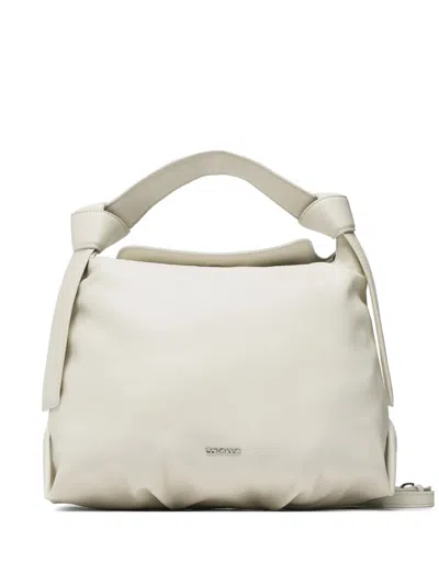 Calvin Klein Knotted-strap Tote Bag In Neutral