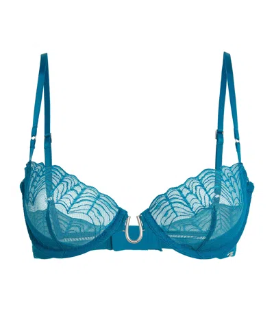 Calvin Klein Lace Balconette Bra In Blue