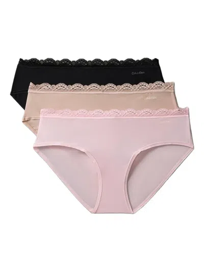 Calvin Klein Lace Briefs (set Of Three) In Multi