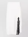 Calvin Klein Lace Detail Skirt Side Slit In White
