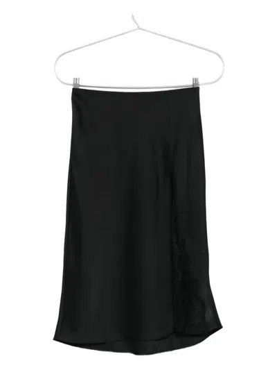 Calvin Klein Lace-insert Slip Skirt In Black