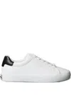 Calvin Klein Lace-up Panelled Sneakers In White
