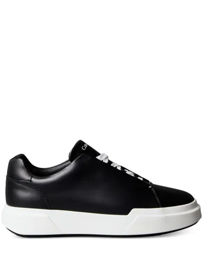 Calvin Klein Lace-up Sneakers In Black