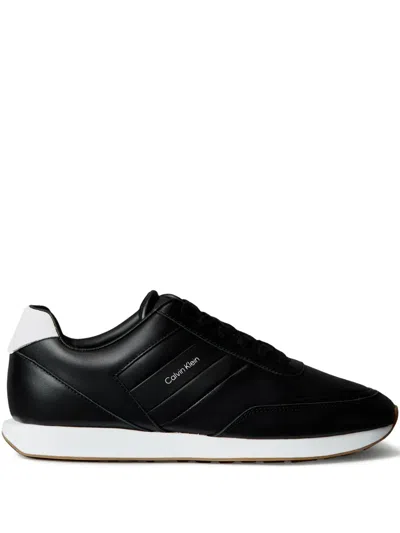 Calvin Klein Lace-up Sneakers In Black