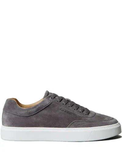 Calvin Klein Lace-up Sneakers In Gray