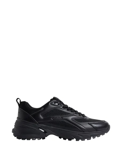 Calvin Klein Lace-up Sneakers In Black