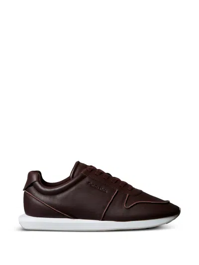 Calvin Klein Lace-up Sneakers In Brown