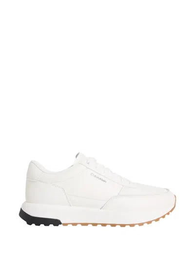 Calvin Klein Lace-up Sneakers In White