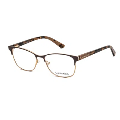 Calvin Klein Ladies Brown Rectangular Eyeglass Frames Ck1930520052