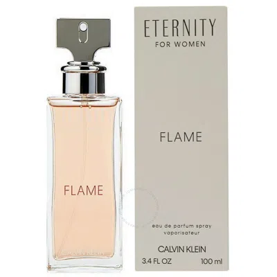 Calvin Klein Ladies Eternity Flame Edp Spray 3.4 oz (tester) Fragrances 3614225671654 In White