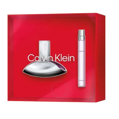 Calvin Klein Kids'  Ladies Euphoria Gift Set Fragrances 3616303442132 In White