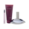 Calvin Klein Ladies Euphoria Gift Set Fragrances 3616303455217 In Black / Cream / Green
