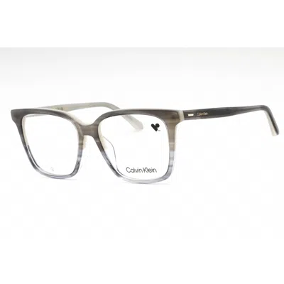 Calvin Klein Ladies Grey Rectangular Eyeglass Frames Ck22540 In Brown