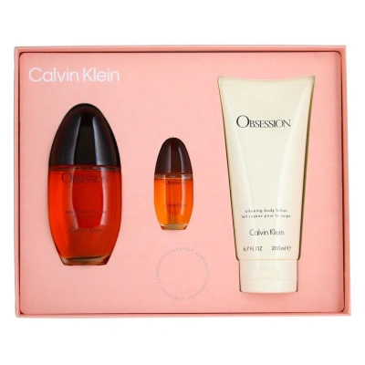 Calvin Klein Ladies Obsession Gift Set Fragrances 3616304104794 In White